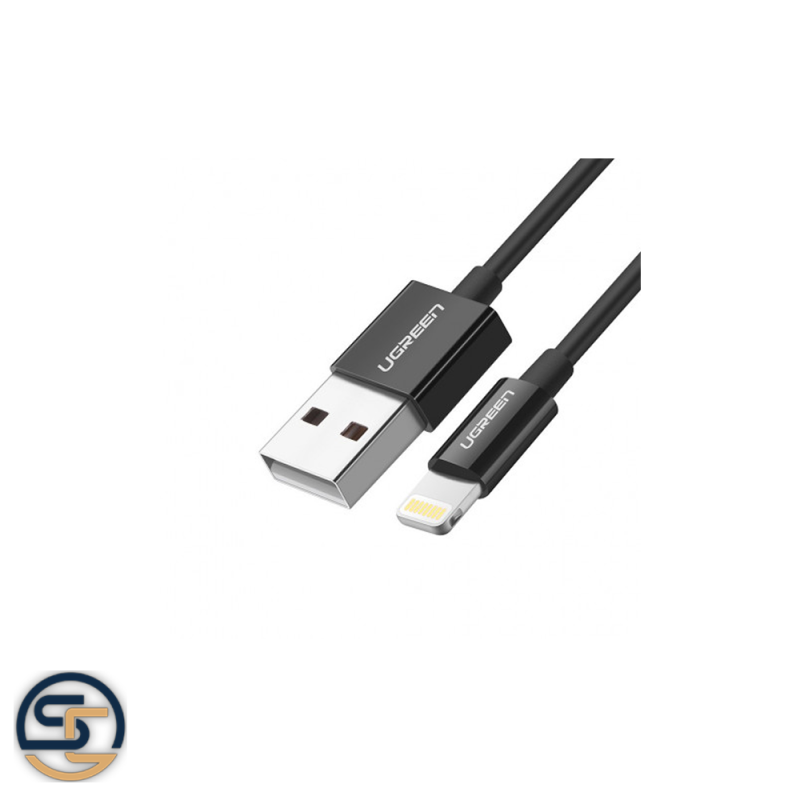 کابل مشکی UGREEN US155 80822 USB-A Lightning 1m